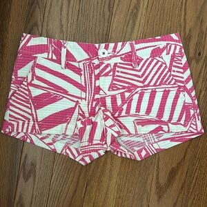 Lilly Pulitzer Walsh Shorts Pink and White (Pink Yacht print)